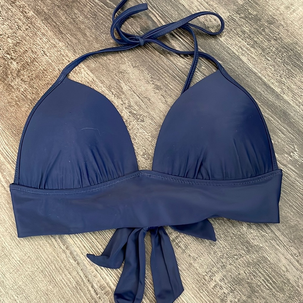 Navy blue Aerie Tie bikini top size M